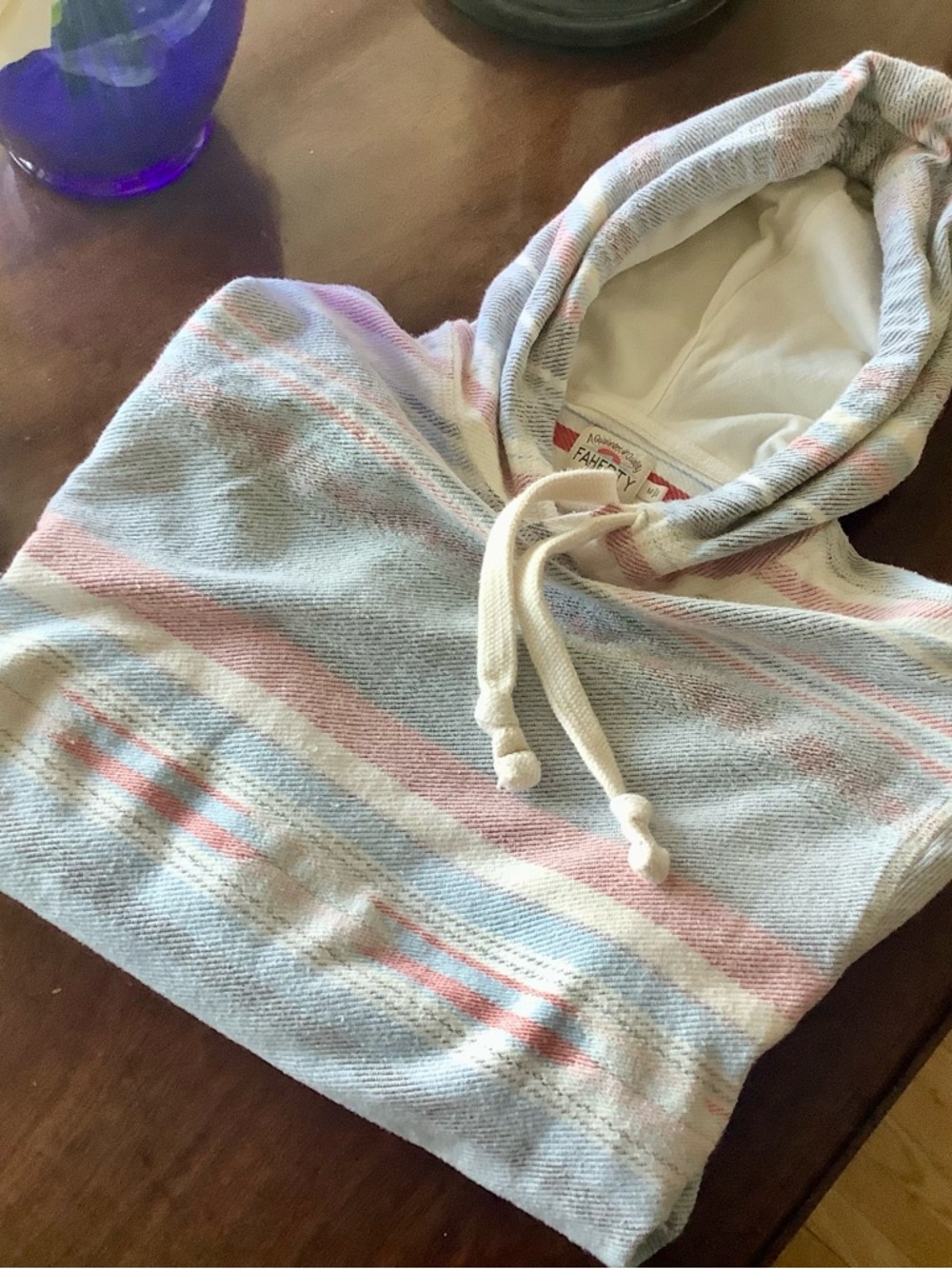 Faherty Byron Bay Aztec Organic Cotton Hoodie Sz MED EUC